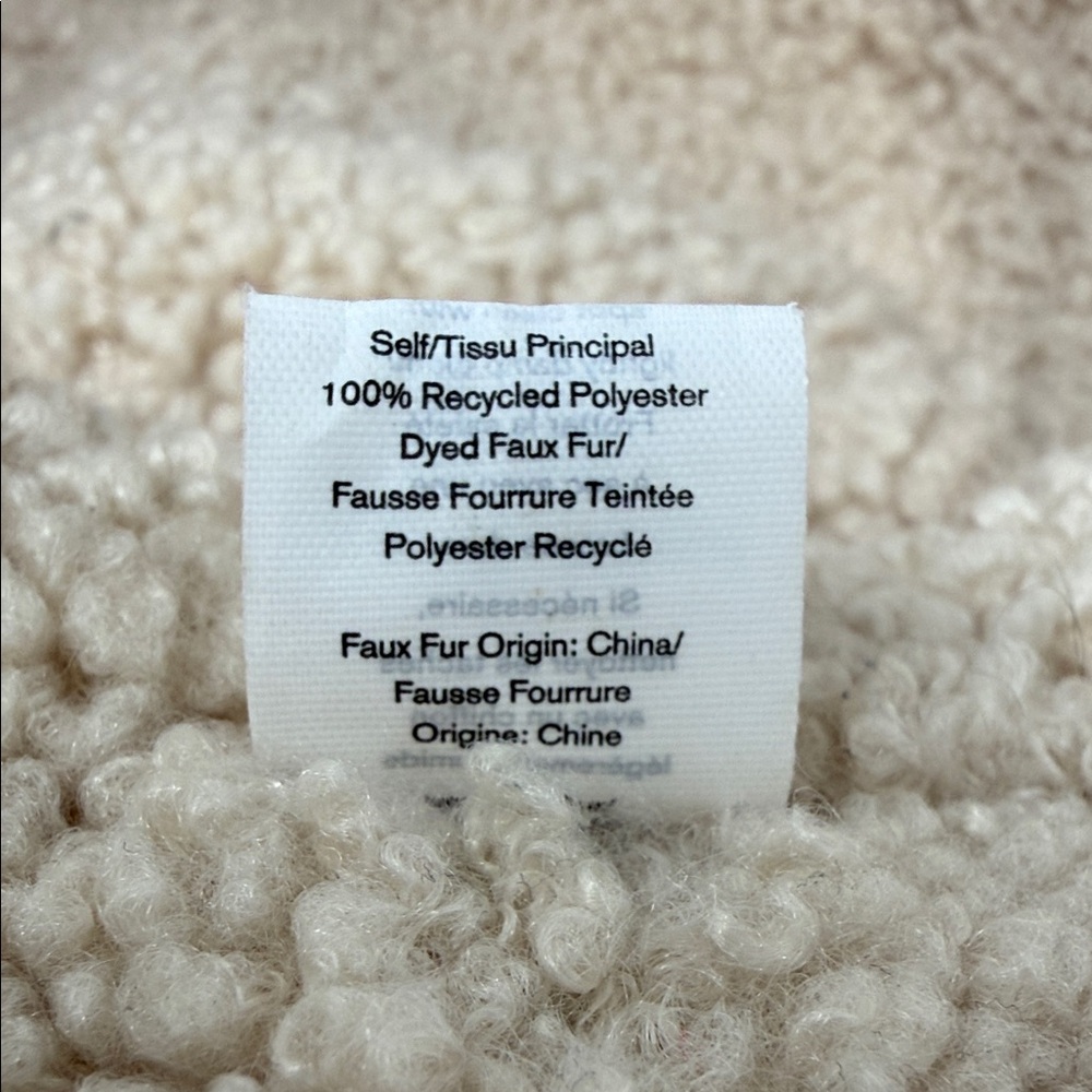 Rag & Bone Sherpa Quilted Bucket Hat Cream Neutral Scandi Winter Quiet Luxury - Picture 8 of 8